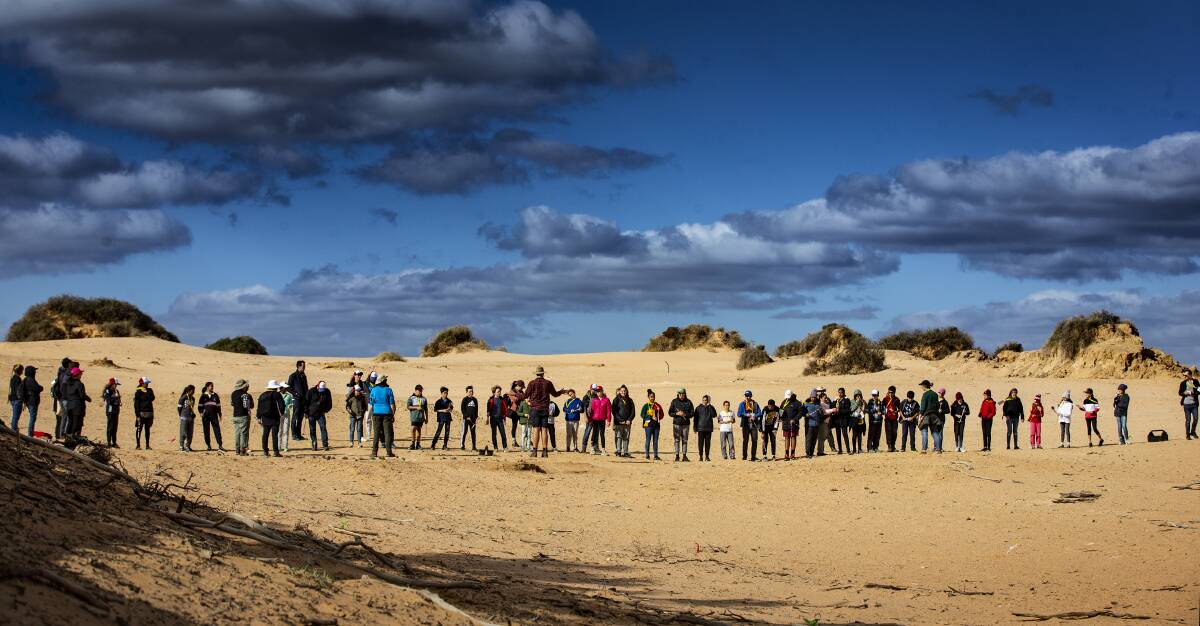 HISTORY: Five Wodonga Senior Secondary College students spent three days at Lake Mungo for the 2019 Mungo Youth Project.