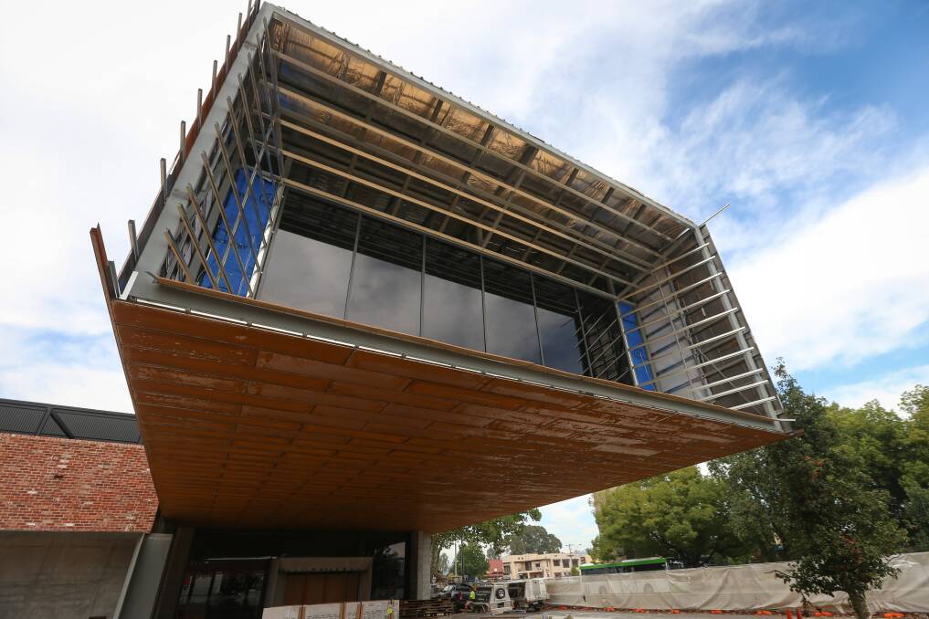 FLOATING: The 13m cantilever hosts one of the main galleries upstairs which looks back to the north.