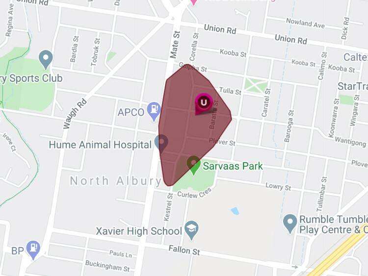 North Albury residents have been without power since 11am.
