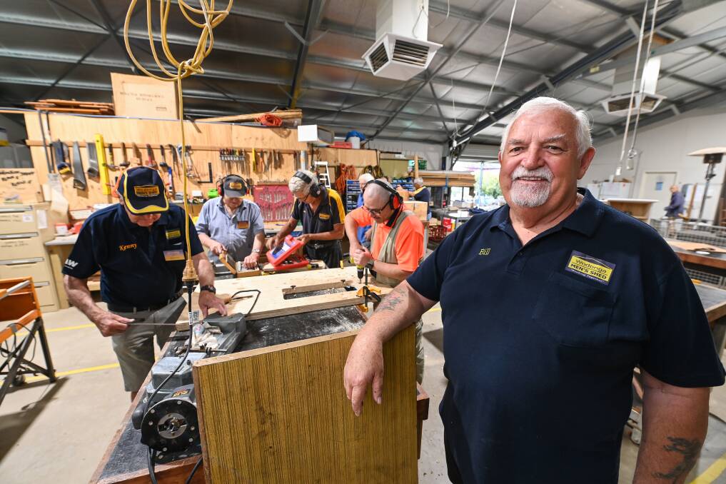 EXPANDING: Wodonga Men's Shed committee, led by chairman Bill Donovan, will open the workshop on a Saturday for the first time next week after an increase in demand following the pandemic. Picture: MARK JESSER