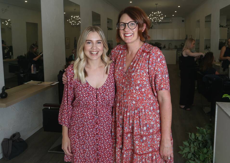 Boudoir Hairdressing's Lia Larsen and Harper Hair Collective's Liss Selwood helped bring the fundraiser to fruition with close to $5000 raised for Megan McPaul. Picture: TARA TREWHELLA