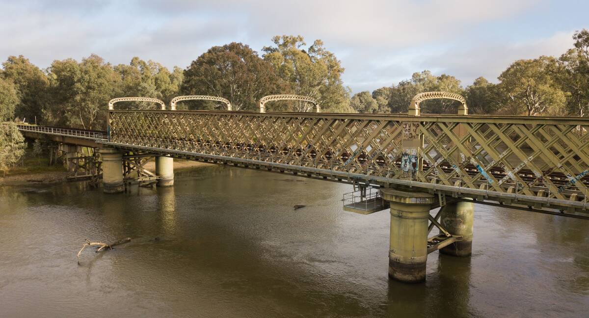 NO GO: The man was arrested after crossing the border into NSW along the Albury railway bridge. Picture: MARK JESSER