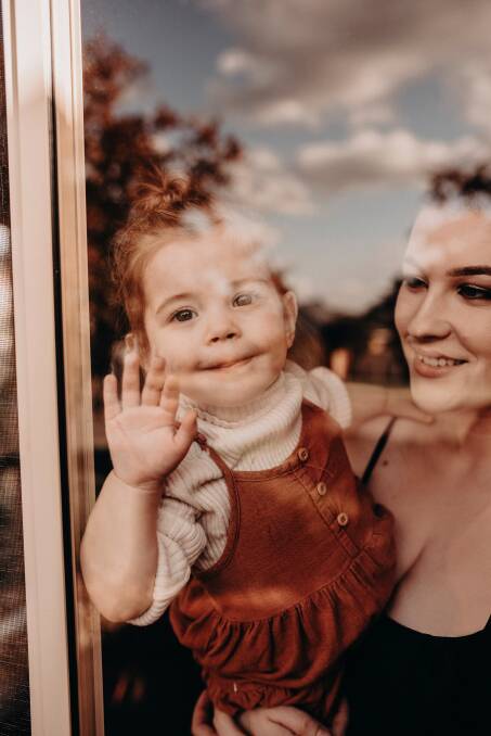 HELLO: Photographs of Tayla Wakley and daughter Piper Wakley will be featured in a solo exhibition later in the year. Picture: MEG GIBBS PHOTOGRAPHY