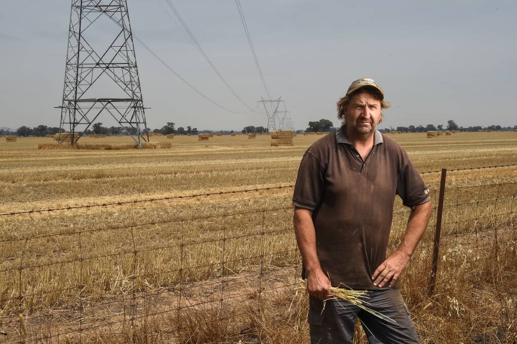 NOT HERE: Farmer Stephen Feuerherdt is worried agricultural land at Culcairn will be lost to solar farms. Picture: MARK JESSER