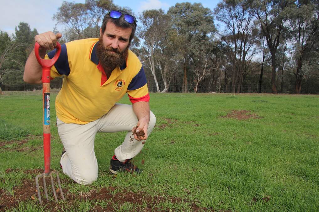 ORGANIC FARMING: Albury father Cannon Vizl hopes to one day grow hops and barley organically for his own microbrewery in Tasmania. Picture: DANIEL JOHNS