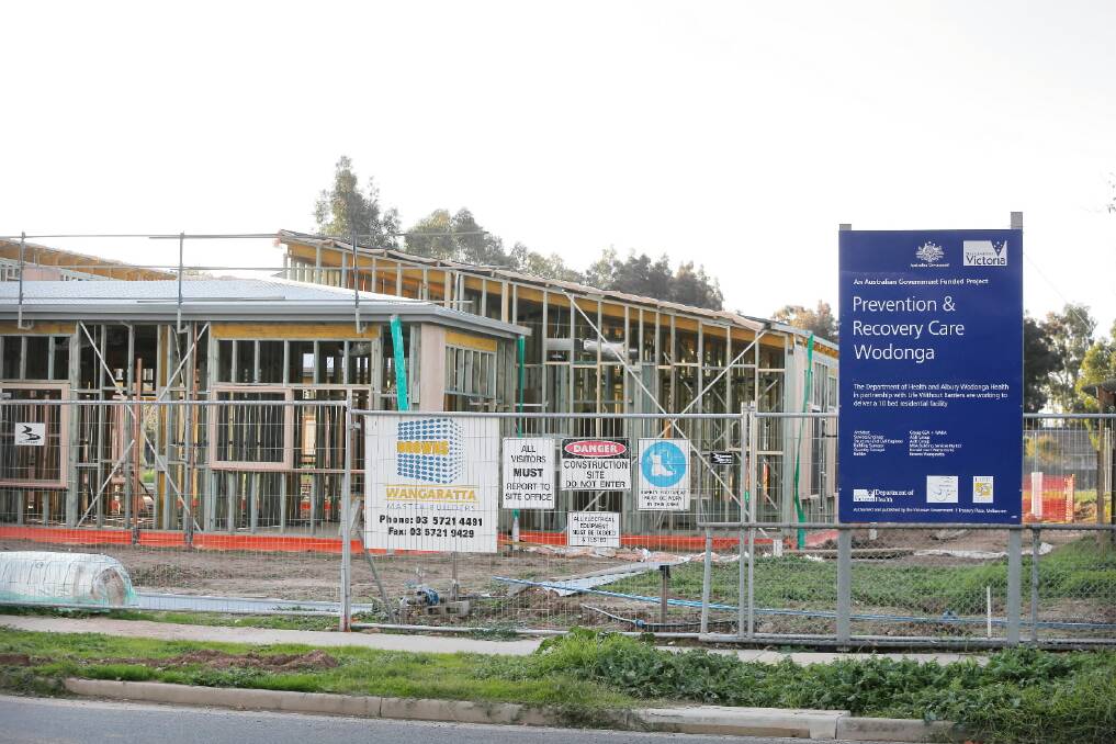 The prevention and recovery care centre being built in Jarrah Street in south Wodonga. Picture: TARA GOONAN