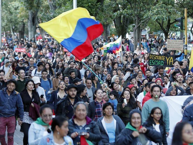 Thousands of protesters have rallied against the Colombian government in the past two weeks.