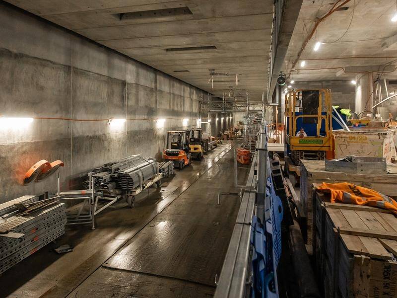 Melbourne's Metro Tunnel is set to open in 2025, a year ahead of schedule. (Scott McNaughton/AAP PHOTOS)