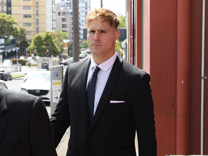 Jack de Belin has been giving evidence in his trial where he and another man are accused of rape.