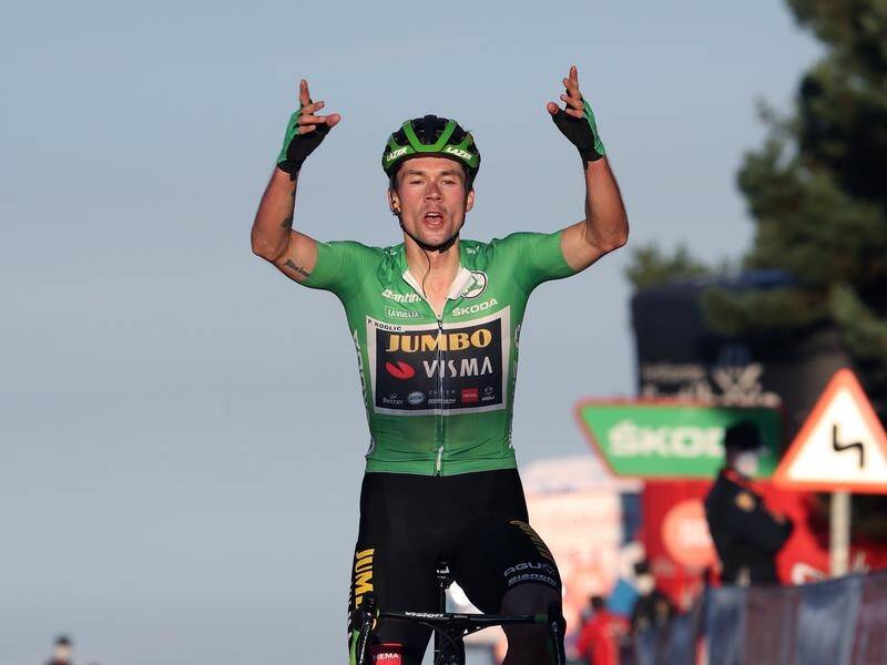Reigning champion Primoz Roglic put on a show of strength to win the Vuelta a Espana's eighth stage.