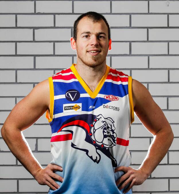 Thurgoona livewire Todd Miller and his teammates will again don their Braedon Hensel tribute guernseys when they take on Barnawartha on Saturday. Picture: DYLAN ROBINSON