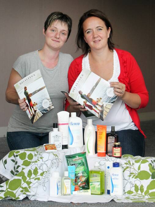 Melaleuca marketing executives Rachael McDonnell and Lillian Slattery Aitken are endorsing products that are kind to the environment. Picture: KYLIE ESLER