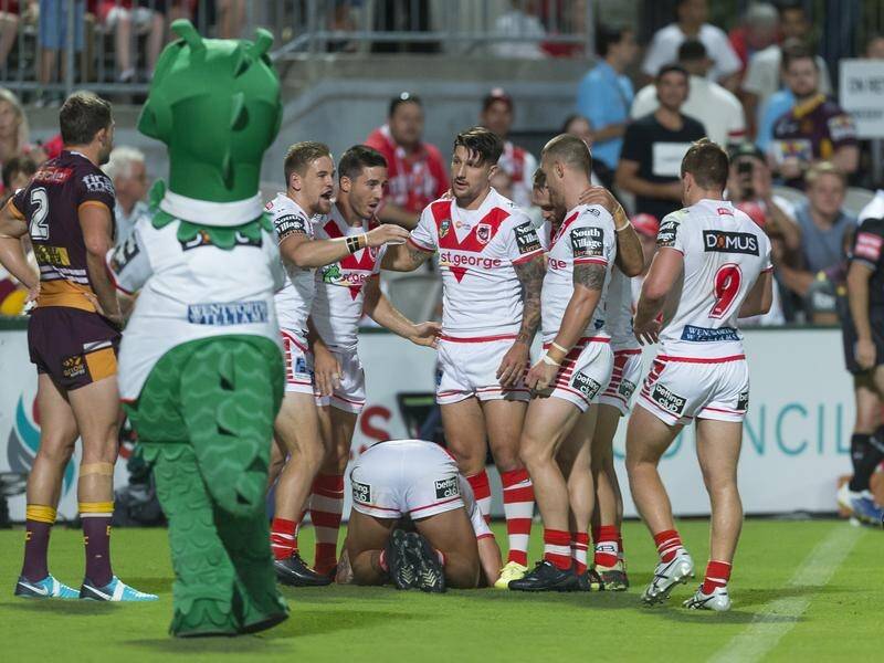 Tyson Frizell has scored the first try in St George-Illawarra's 34-12 NRL win over Brisbane.