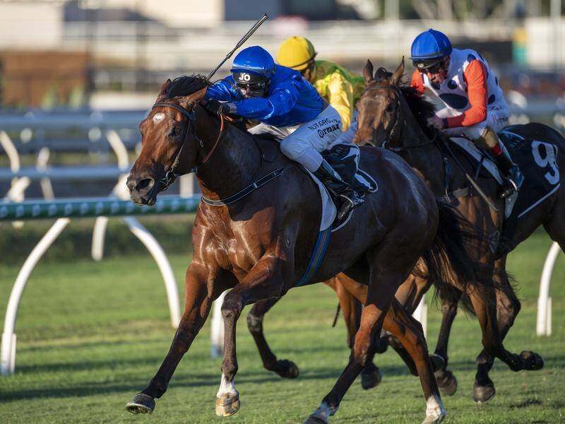 Godolphin has picked up its first win for the 2020 winter carnival with Aquitaine at Eagle Farm.