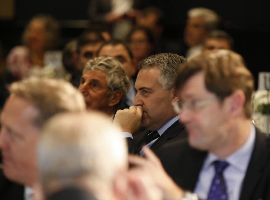 Federal Treasurer Joe Hockey in Sydney at a NSW Business Chamber post-Budget lunch. Picture: FAIRFAX