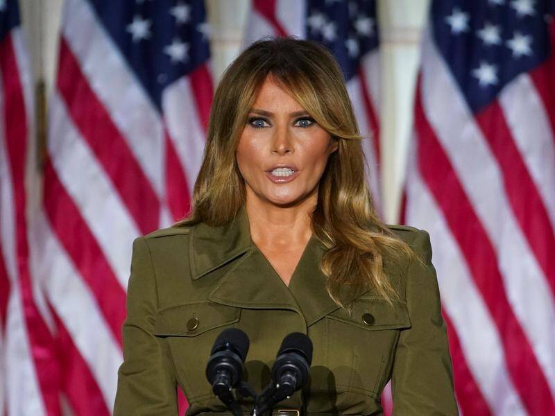 Melania Trump acknowledged the pain caused by the pandemic during an address at the White House.