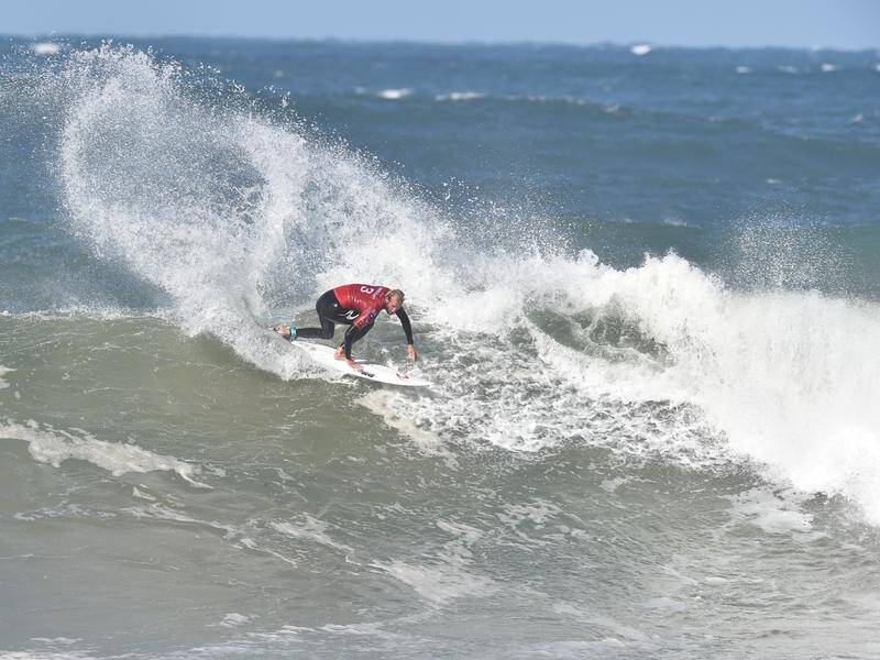Australia's Owen Wright has been eliminated from surfing's Rip Curl Pro at Bells Beach.