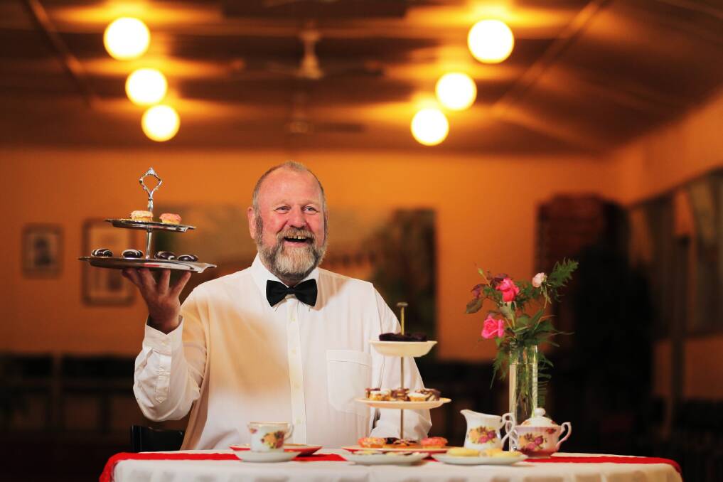 Bonegilla Hall committee secretary Ed Foulston will be at your service at the hall’s high tea fund-raiser next month. Picture: DYLAN ROBINSON