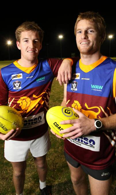 Brothers Jake and Tom Beams have gone from backyard foes to teammates. Picture: KYLIE ESLER