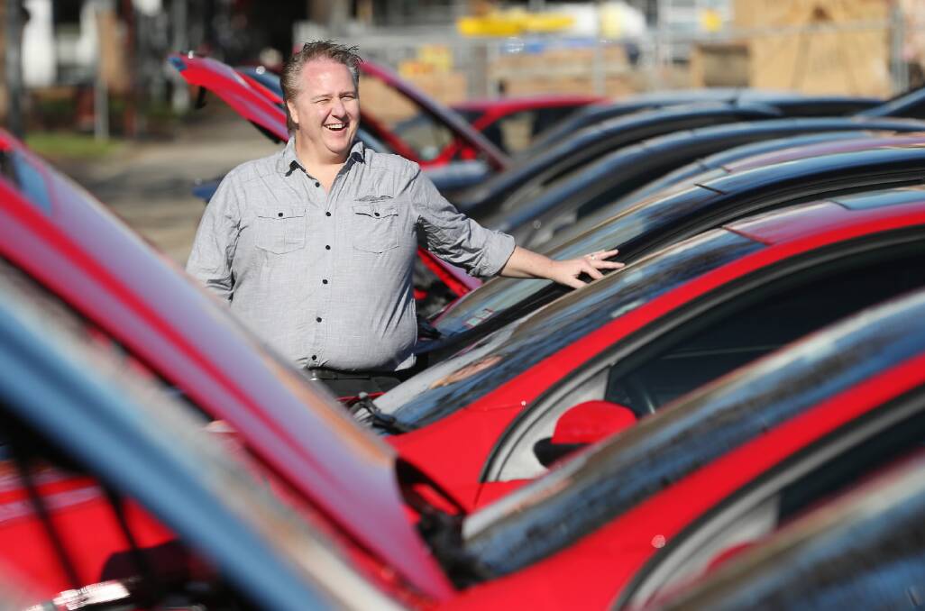 Jeff Smith, of Gisborne, among the Holden Special Vehicles showing at QEII Square on Saturday. Picture: JOHN RUSSELL