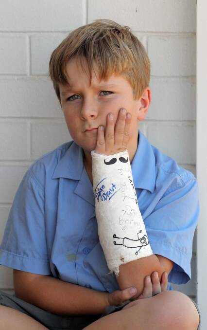 Will Brooke waited 11 days to access the fracture clinic at Albury hospital. Picture: DAVID THORPE