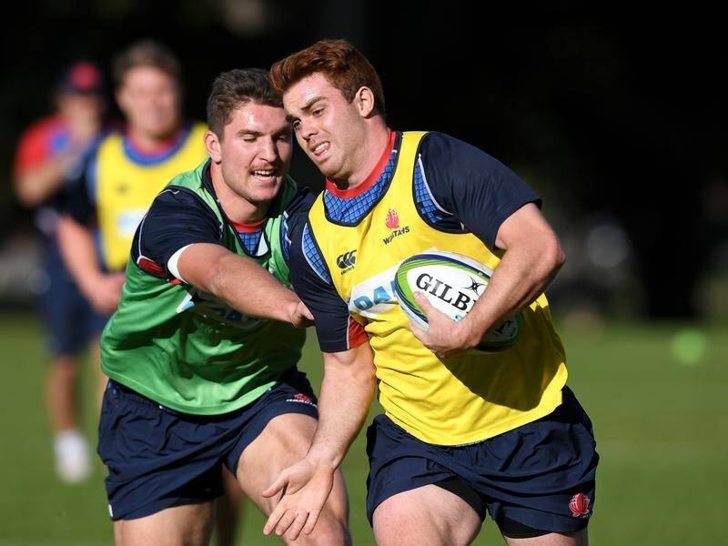Andrew Kellaway (right) is eyeing a starting spot with his new Super Ruby club Melbourne Rebels.