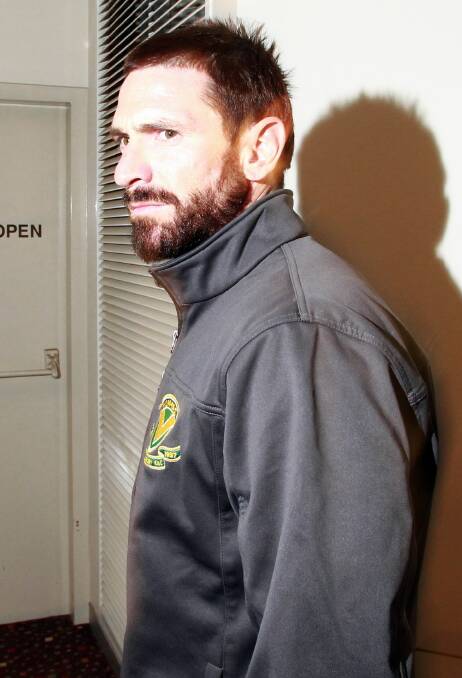 Jason Akermanis at last night’s tribunal hearing at the SS & A Club. Picture: KYLIE ESLER