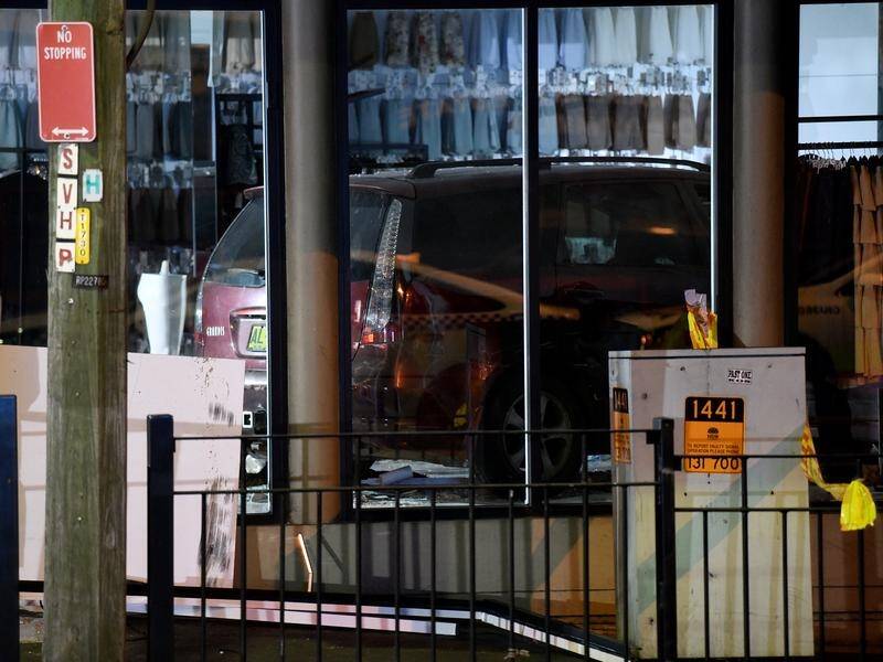A driver has been rearrested a day after crashing his car into a Sydney hijab shop.