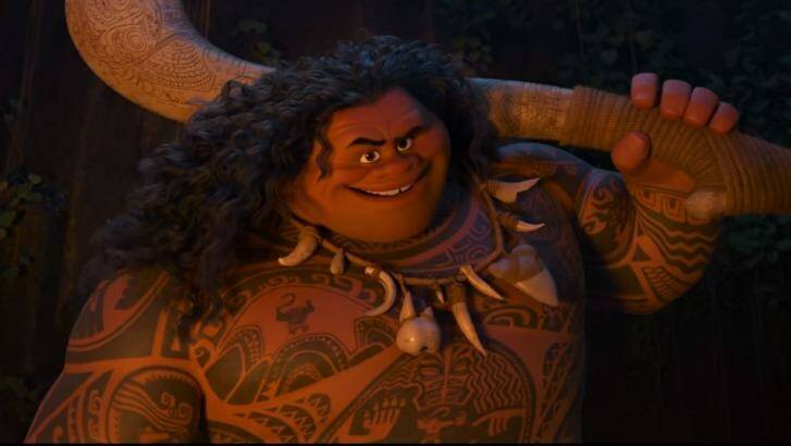 Dwayne 'The Rock' Johnson plays Polynesian demi-god Maui. Photo: Disney