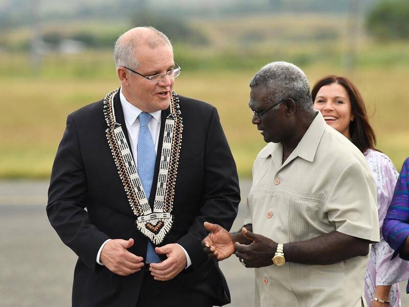 Labor has criticised Scott Morrison for not contacting Manasseh Sogavare as relations deteriorate.