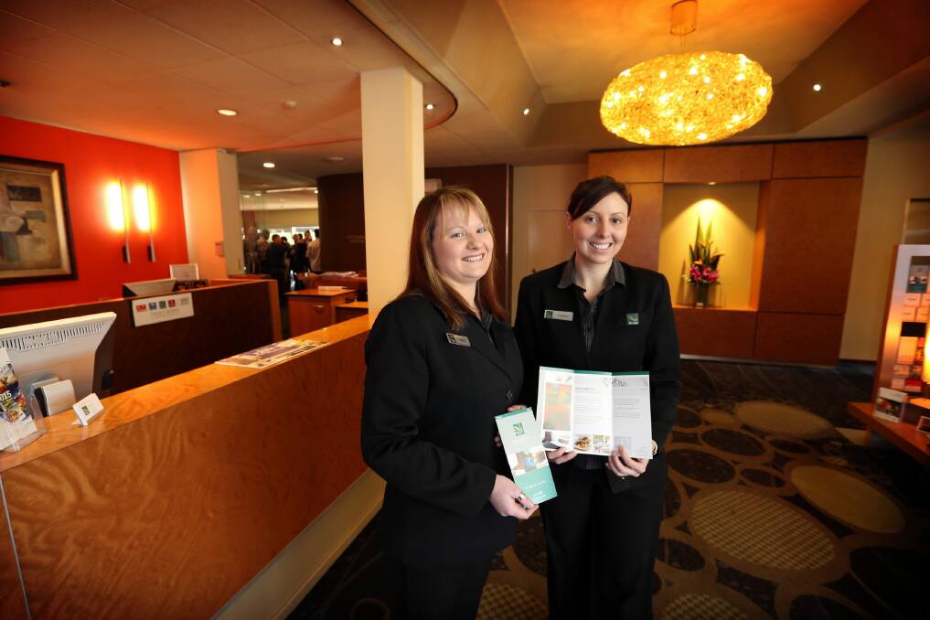 Sherri Rochford and Caterina Puntoriero, staff at Quality Hotel On Olive, which is a finalist in the awards. Picture: MATTHEW SMITHWICK