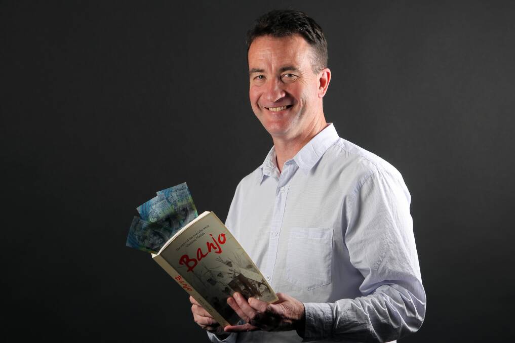Paul Terry with his new book about poet Banjo Paterson, who features on our $10 note. Picture: MATTHEW SMITHWICK