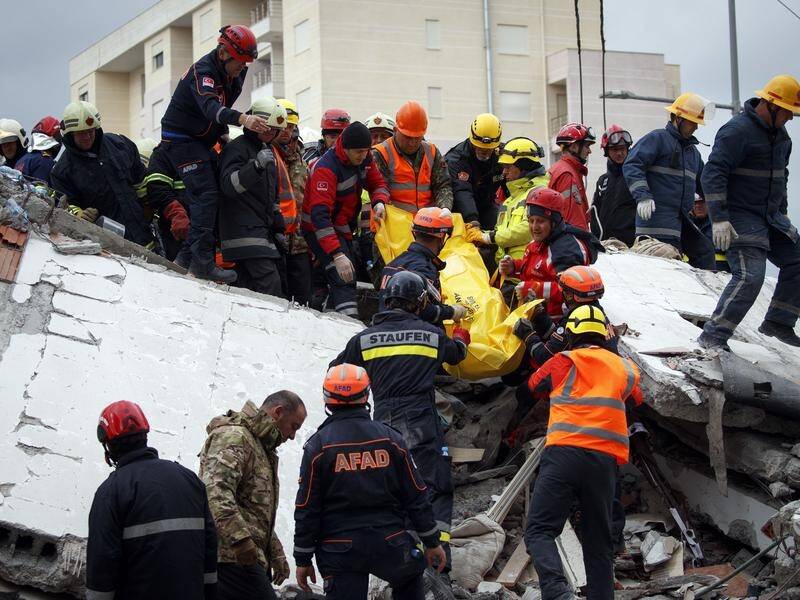 Rescue teams have continued to find victims in rubble after the devastating earthquake in Albania.