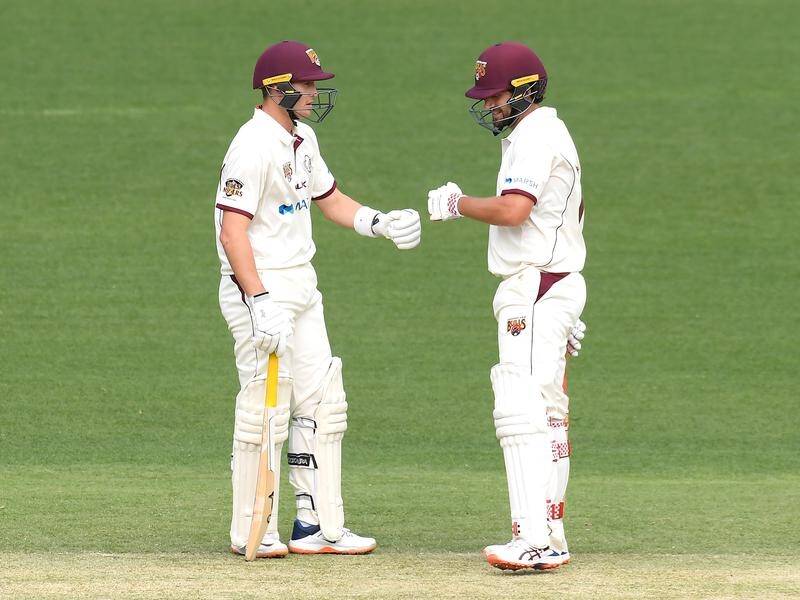NSW are on top of Queensland despite big knocks from Marnus Labuschagne (L) and Joe Burns (R).