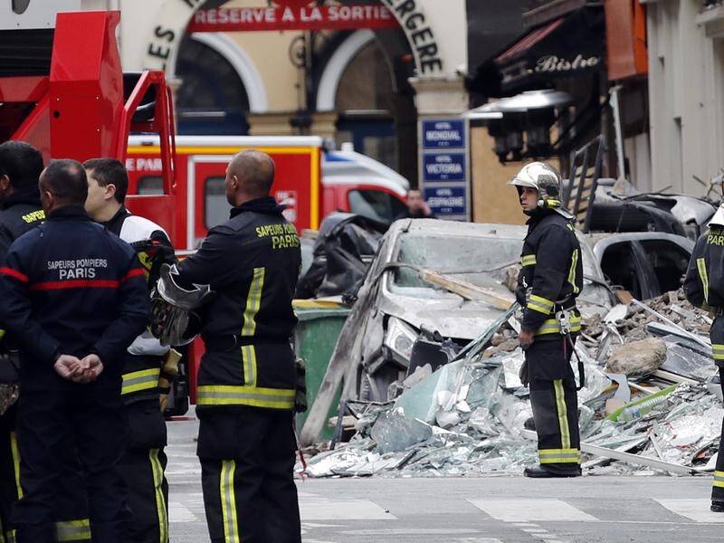 Firefighters continue to check the rubble after a blast at a Paris bakery, with four dead so far.