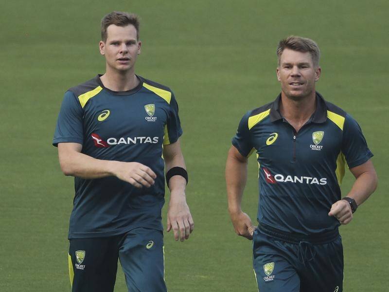 David Warner (right) got the better of his mate Steve Smith in their IPL captaincy battle.