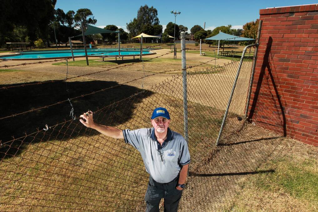 Yarrunga Pool Committee member Richard Rhodes is fighting for the pool to stay open. Picture: DYLAN ROBINSON