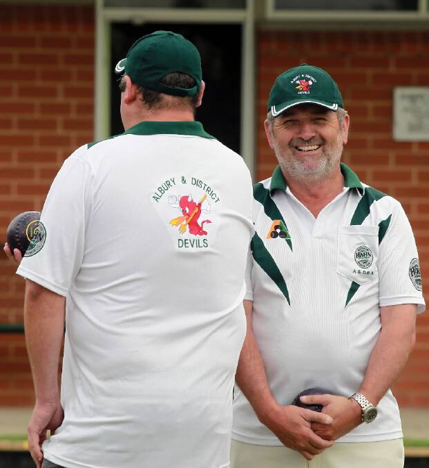 North Albury’s Brett Furze and Eddie Simmons with the new shirts. and hats (1310938)