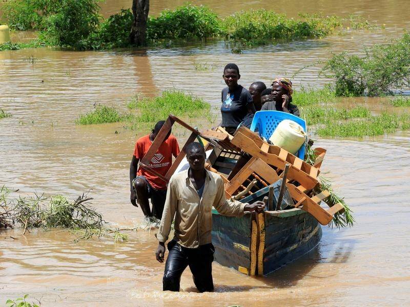 Floods and landslides in Kenya have killed nearly 200 people and displaced around 100,000.