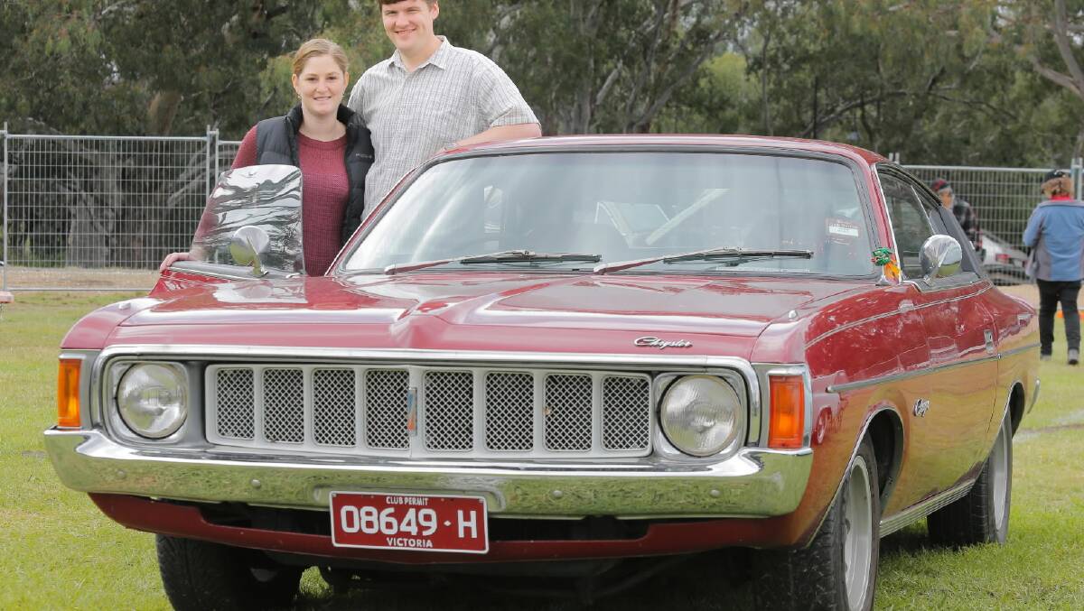 Clare Ritchie and Ken Jeans, of Melbourne, with their 1976 Valiant Charger.
