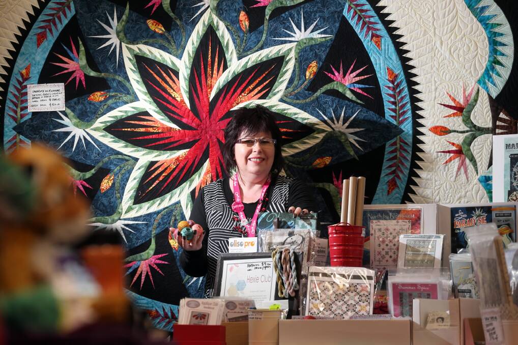 Angela Bradbury of Wes Bright Alpine Quilting was one of the stallholders. Picture: JOHN RUSSELL