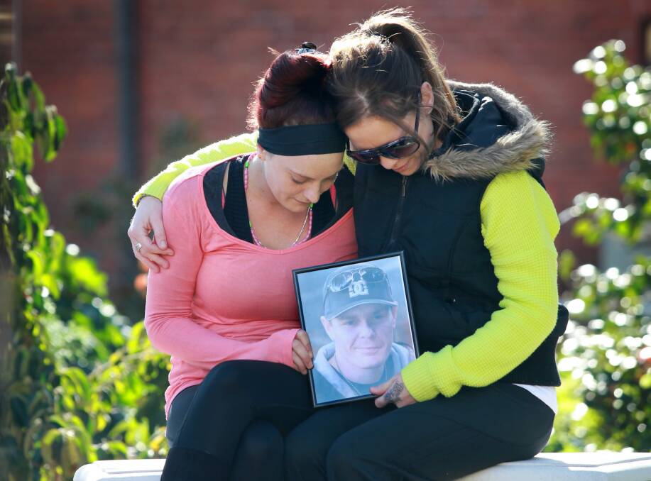 Michael Collins’ girlfriend, Alysha McMillan, and sister Lisa Collins, hope lessons can be taken from his loss. Picture: KYLIE ESLER