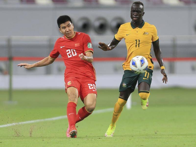 Awer Mabil says it was a thrill to score for Australia in front of Socceroos legend Tim Cahill.