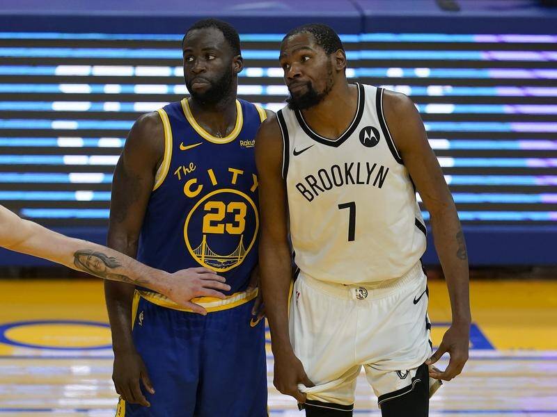 Brooklyn Nets forward Kevin Durant (r) will miss the All-Stars game because of a hamstring injury.