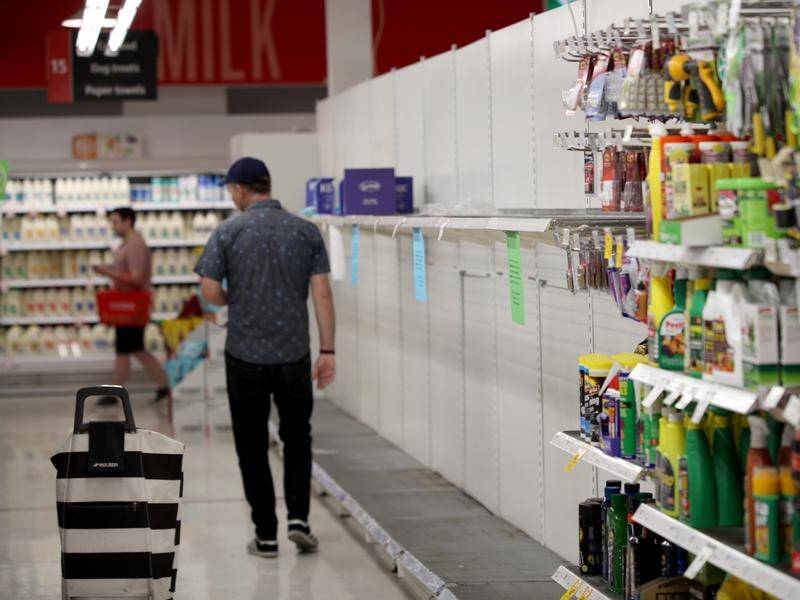 Coles and Woolworths placed purchase limits on items other than toilet paper as households stock up.