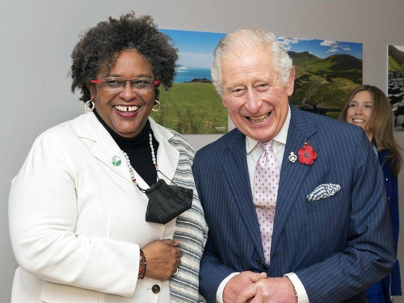 Prince Charles met Barbados Prime Minister Mia Amor Mottley at the COP26 summit in Glasgow.