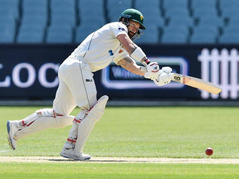 Matthew Wade fell just shy of a Sheffield Shield century for Tasmania at Adelaide Oval.