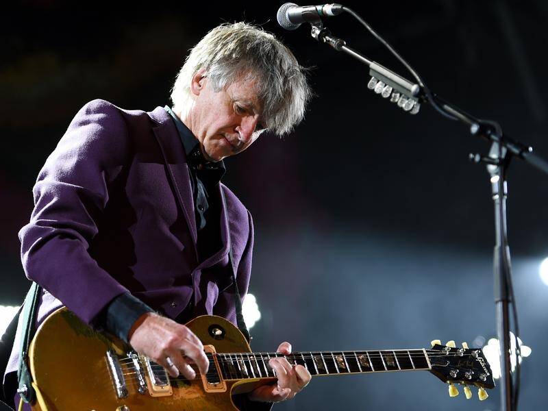 Neil Finn, above, jammed with Mike Campbell at an LA show before the pair debut for Fleetwood Mac.