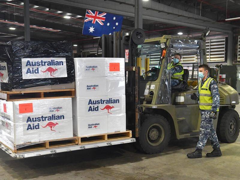 An Australian AUSMAT team is in PNG to provide an initial 8500 vaccine doses in the nation.