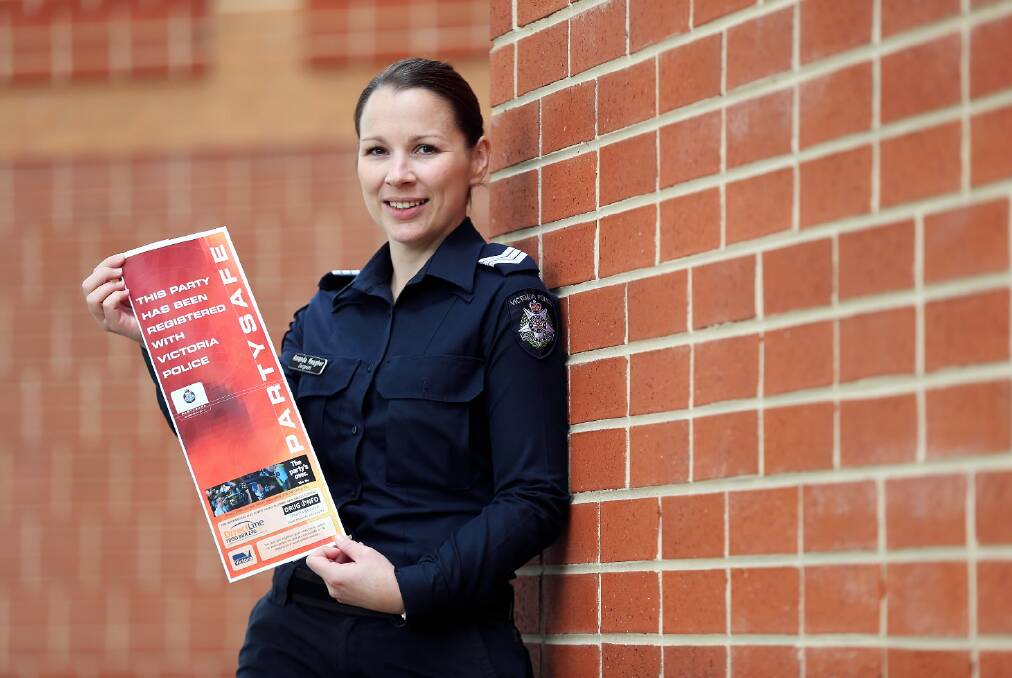 Sgt Amanda Meagher is urging Wodonga residents to register their parties. Picture: JOHN RUSSELL
